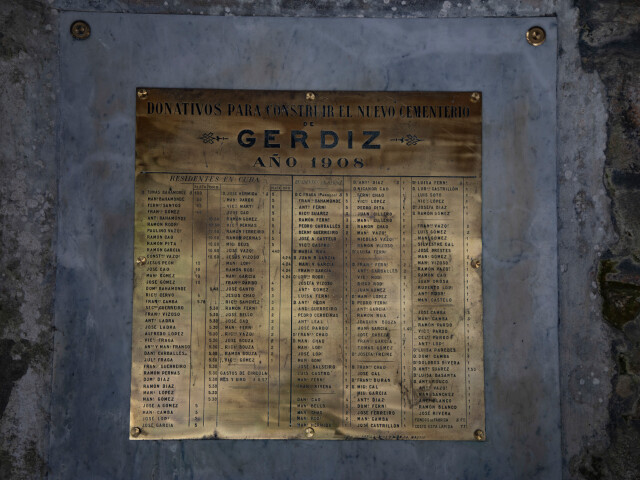 Cementerio Indiando de Xerdiz donativos